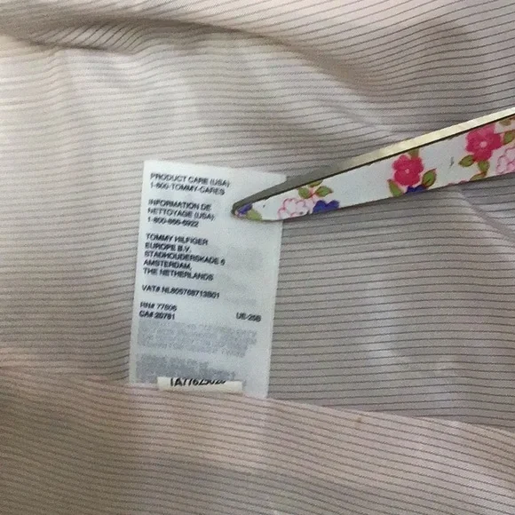 TOMMY PINSTRIPE BOYFRIEND JACKET SZ 12 - Picture 13 of 16